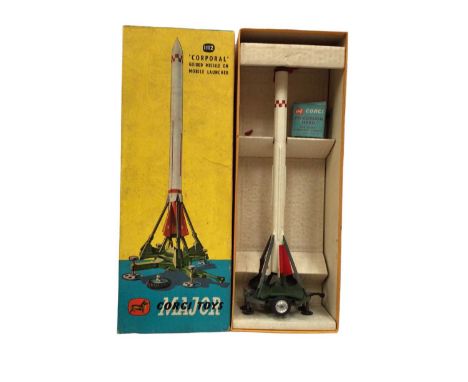 Corgi Major Corporal guided missile on mobile launcher boxed with instruction leaflet No. 112The model appears complete, howe