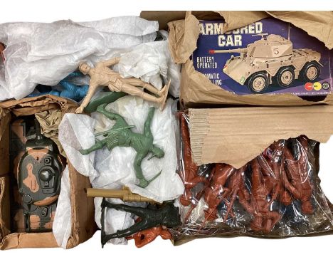 Large scale soldiers &amp; military vehicles (1 box)