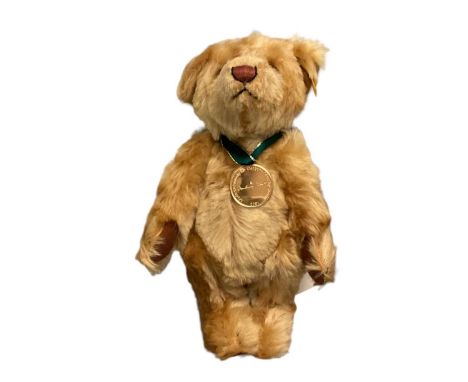 Two Steiff teddies The 2001 Bear no. 654756 with swing label, certificate and soft Steiff bag and The Millennium Bear no. 654