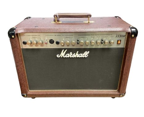 Marshall AS50R acoustic guitar amp with receipt and protective cover