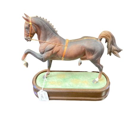 Royal Worcester limited edition model of a Hackney Stallion, number 250 of 500, with certificate