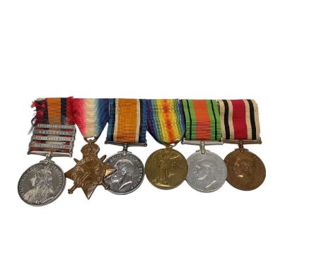 Boer War and later medal group comprising Queen's South Africa medal with four clasps- Cape Colony, Orange Free State, Transv