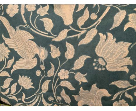 Vintage Hill &amp; Knowles curtains in Leaf &amp; Bird pattern, three are lined and interlined 280 x 300 cm wide and four are