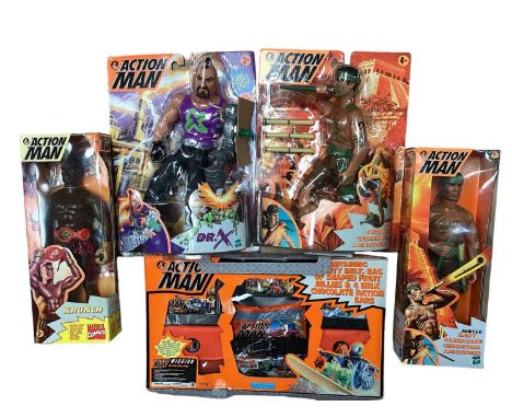 Action Man action figures and others including Kenner Princess Lea, Mattel Atlantis etc. (1 box)