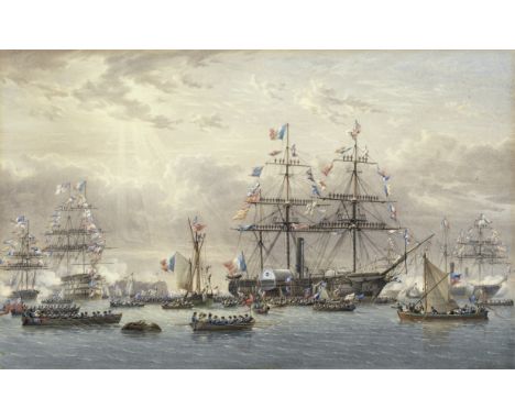 William Joy (British, 1803-1867) and John Cantiloe Joy (British, 1806-1866)The debarkation of King Louis Philippe at Portsmou