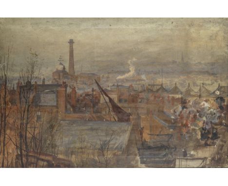 William Lionel Wyllie, R.A. (British, 1851-1931)Beckton Gas Works, an unfinished work oil on canvas61 x 91.5cm (24 x 36in).Fo