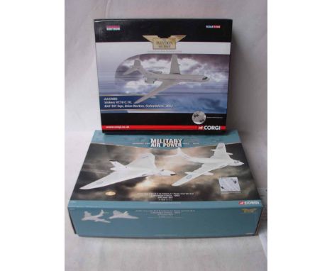 Corgi Aviation Archive 1:144 scale model Vickers VC10 C.1K and Avro Vulcan B2 and Handley Page Victor B.2 V Bomber 2 plane se