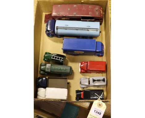 10 Dinky for restoration/restored. Foden DG petrol tanker. Guy Ever Ready lorry. 25 series petrol tank wagon. Trojan van, Pos