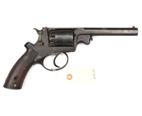 A 5 shot 54 bore British Military issue Beaumont Adams DA percussion revolver,  12" overall, barrel 5¾", London proved, the t