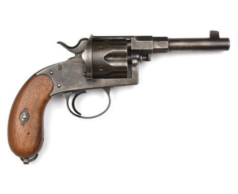 A German 6 shot 10.6mm Model 1883 single action ordnance revolver,  10" overall, barrel 4½" with octagonal breech; numbered 4