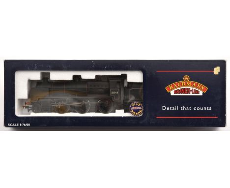 Bachmann Branchline OO gauge BR N Class 2-6-0 locomotive (32-156). 31844, in lined black livery (weathered). Boxed. Loco VGC-