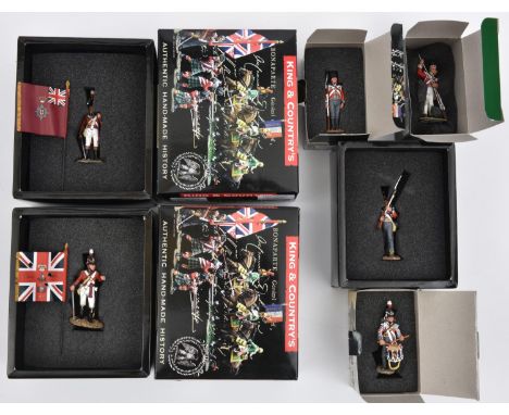 6x King &amp; Country model soldier sets. Coldstream Guards Officer with Regimental Colours (NA126). Coldstream Guards Office