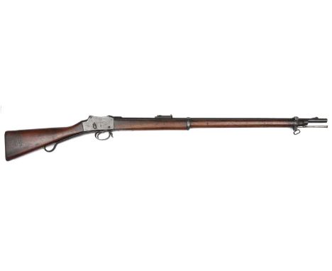 A .577/450" Martini Henry Mark IV service rifle, 49½" overall, barrel 33" with ordnance proofs, inspector's marks, and serial