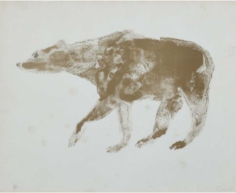 Φ Dame Elisabeth Frink CH, DBE, RA (1930-1993)Bear (Wiseman 36)Signed Frink (in pencil lower right) and numbered 42/70 (in pe