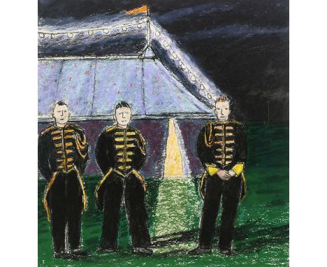 Φ Amanda Vesey (b.1939)CircusSigned with initials and dated AV 09 ((lower right)Charcoal and pastel28.2 x 26.4cmProvenance:Ar