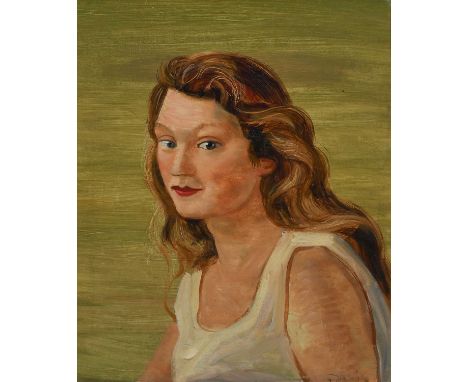 Φ André Derain (French 1880-1954)Tête de FemmeSigned a derain (lower right)Oil on canvas, c.1946-195055.1 x 46.5cmProvenance: