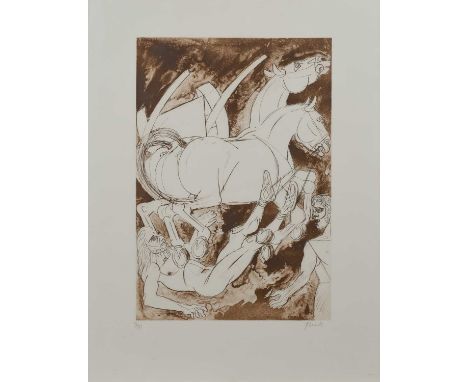 Φ Dame Elisabeth Frink CH, DBE, RA (1930-1993)Laos and Oedipus (Wiseman 153)Signed and numbered 3/70 Frink (in pencil to marg