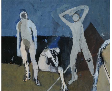 Φ Keith Vaughan (1912-1977)Three BathersGouache and pencil, 1954 or 195613.4 x 16.3cmProvenance:Dr Gordon Hargreaves and Prof