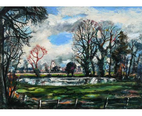 Φ Rowland Suddaby (1912-1972)Winter landscape, StokeSigned R.Suddaby (lower right)Oil on canvas28.5 x 38.4cmProvenance:Louise