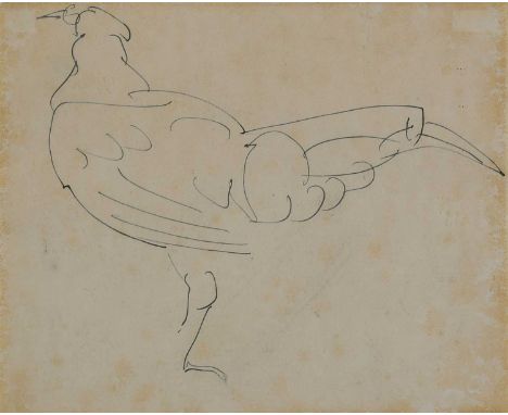 Henri Gaudier-Brzeska (French 1891-1915)CockerelPen and ink17.9 x 23cmProvenance:Jim Ede;Midday Galleries, Manchester, where 