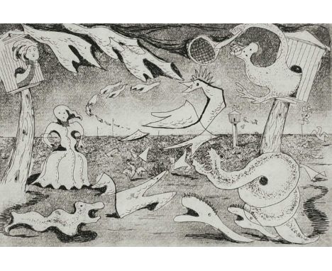 Φ Julian Trevelyan RA (1910-1988)Dream Landscape (Turner 25)Numbered and inscribed 26/150 Dream Landscape (in pencil to margi