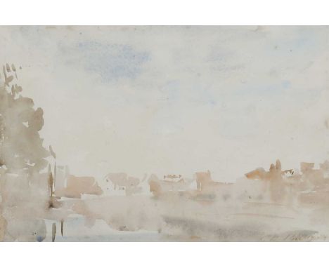 Philip Wilson Steer OM RA (1860-1942)The Horse Pond, Thame, OxfordshireSigned and dated PW Steer 1923 (lower right)Watercolou