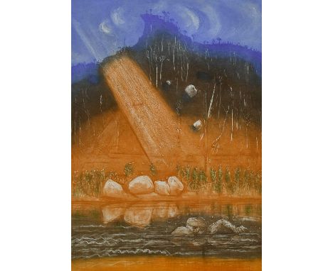 Φ Arthur Boyd (Australian 1920-1999)Bather, Pulpit Rock and RainshowerSigned, numbered and inscribed 22/40 Bather, Pulpit Roc
