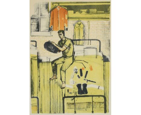 Φ John Minton (1917-1957)Dressing Rooms at WhitehallLithograph42.5 x 30cm (image)