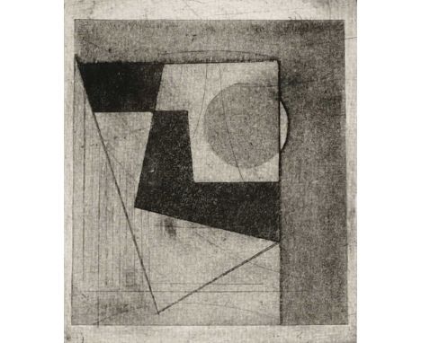Φ George Dannatt (1915-2009)AbstractSigned, dated and numbered 1/1 George Dannatt, 1995 (in pencil to margin)Etching, engravi