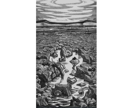 Φ Monica Poole RE (1921-2003)Chalk CoastSigned, inscribed and numbered Chalk Coast 17/75 Monica Poole (in pencil to margin)Wo