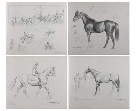 Φ Joseph Appleyard (1908–1960)A sketchbook containing seven studies, comprising Davies Huntsman on "Silver"; The Bramham Moor