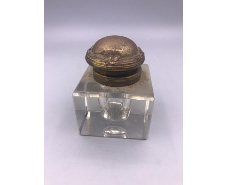 A Glass inkwell
