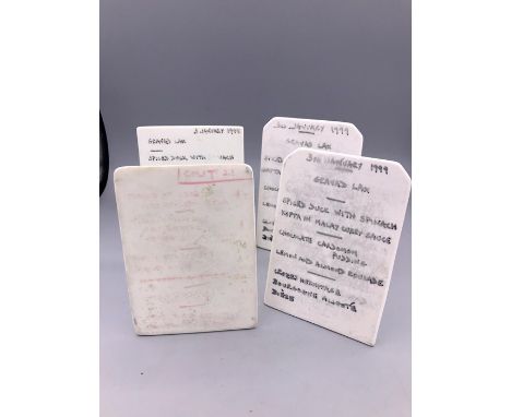 Four spode porcelain menu cards 