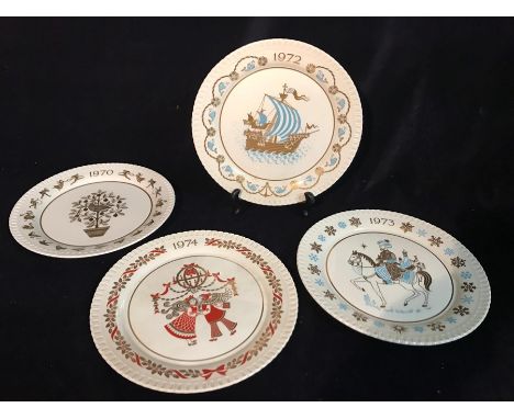 A selection of four Spode Christmas plates from the 1970's