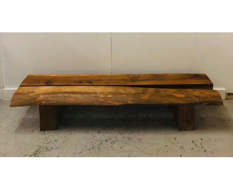 A low plank bench.