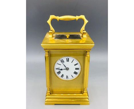 A Brass Carriage Clock made in France