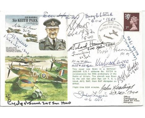Fifteen Battle of Britain pilots signed Sir Keith Park Historic Aviators cover. Autographs include W Walker 616 Sqn, H Whitto