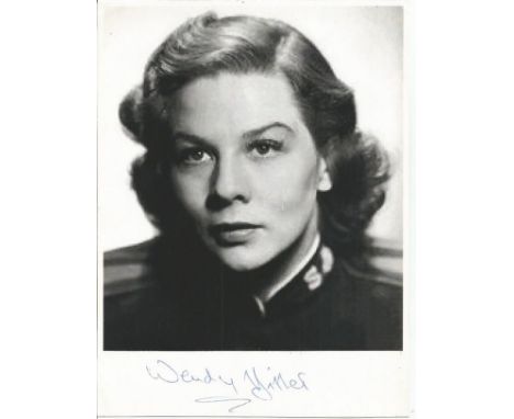 Wendy Hiller signed b/w photo. 15 August 1912, 14 May 2003 was an English film and stage actress, who enjoyed a varied acting