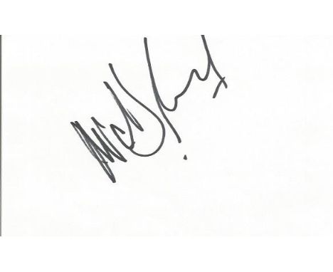 Nick Frost signed white card. English actor, comedian, screenwriter, producer and author. He is best known for his work in th