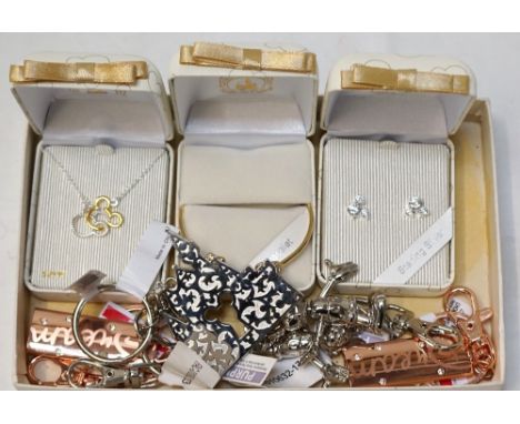 SELECTION OF NEW BOXED DISNEY JEWELLERYcomprising a pair of earrings, a bangle, and a pendant on chain; together with five Ne