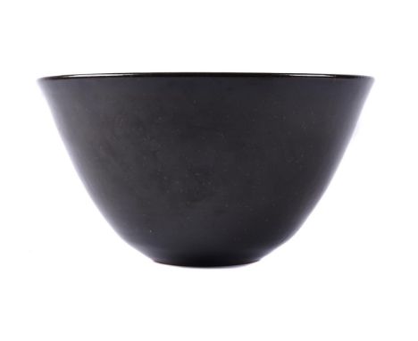 PO CHAP YEAP (CHINESE 1927-2007), A BLACK BOWLMarked to base31cm diameter Provenance: Paul Rice, November 1st, 1991Born in Ma