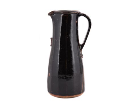 λ WILLIAM MARSHALL (BRITISH 1923-2007), A TALL TENMOKU GLAZED JUG  impressed WM seal37cm high, 19cm wideProvenance: Bettles G