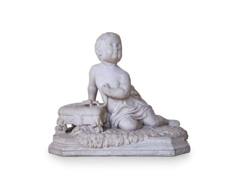 AFTER FRANCIS JOHN WILLIAMSON (BRITISH, 1833-1920) A PORTRAIT OF PRINCESS ALICE OF ALBANY Carved and cast marble, one canted 