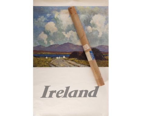 1960s Paul Henry 'Ireland' tourist poster. A poster featuring a Connemara landscape by Paul Henry published by Bord Failte, t