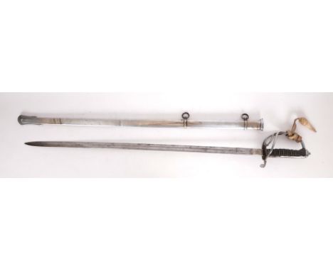 A 1822 Artillery pattern sword as issued to the 'Blue Hussars'. A Wilkinson 1822-Artillery pattern sword, lacking serial numb