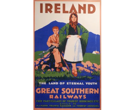 Travel poster, Great Southern Railways. The Land of Eternal Youth, a poster designed by R. Breslin for Great Southern Railway