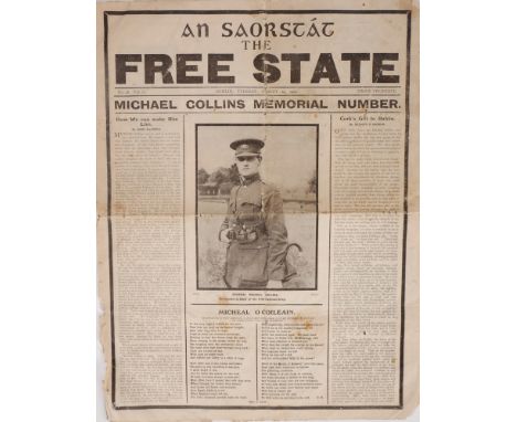 1922, August 29. An Saorstat, The Free State newspaper, Michael Collins Memorial Edition. The Irish Free State newspaper Vol.