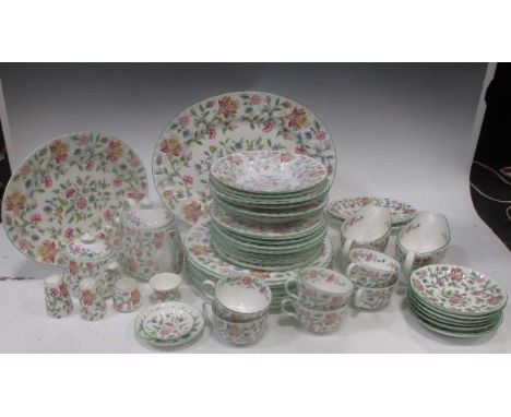 A minton 'Haddon Hall' pattern part tea and dinner service (qty)