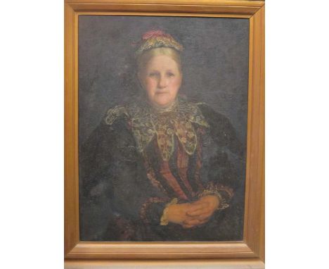 English school, 19th century portrait of an elderly lady, 74 x 54cm