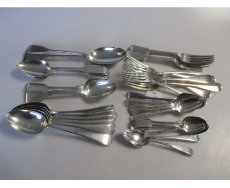 An assorted collection of silver flatware 53.2ozt